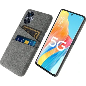 Realme C55 Cep Telefon Kılıfı Sert Pc + Bez Çift Kart Yuvaları Telefon Kapağı (Yurt Dışından)