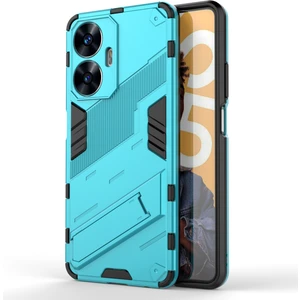 Realme C55 Kickstand Telefon Kılıfı Anti-Çizelge Pc + Tpu Koruyucu Kapak (Yurt Dışından)