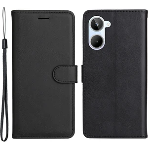 Realme 10 4g Cüzdan Telefon Kılıfı, Strap ile Düz Renk Stand Deri Telefon Kapağı (Yurt Dışından)