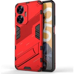 Realme C55 Kickstand Telefon Kılıfı Anti-Çizelge Pc + Tpu Koruyucu Kapak (Yurt Dışından)