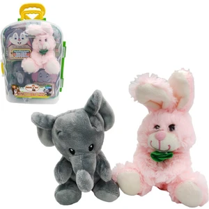 Asya Oyuncak 2'li Peluş Bavulda CESE-10040 Fil & Tavşan