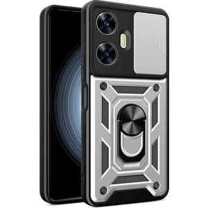 Realme C55 Kickstand Telefon Kılıfı Slayt Kamera Koruma Pc+Tpu Araba Montaj Telefon Kapağı (Yurt Dışından)