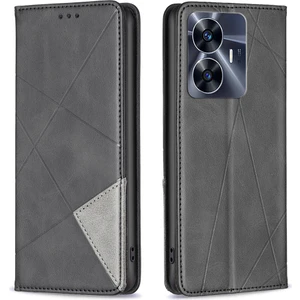 Realme C55 Pu Deri Kart Tutucu Telefon Kabuğu Desresi Desen Cep Telefonu Stand Kılıfı (Yurt Dışından)