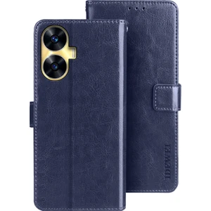 Realme C55 Dalgalı Anti-Drop Cüzdan Kapak Stand Telefon Kılıfı Çılgın At Dokusu Pu Deri Kabuk (Yurt Dışından)