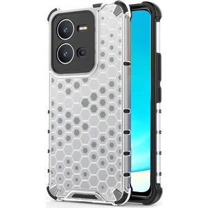 Vivo V25 5g Çizgiye Dönem Anti-Clatch Telefon Kapağı Petek Dokusu Tpu+Pc Şok Geçirmez Geri Kılıf (Yurt Dışından)