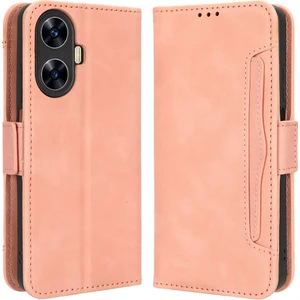 Realme C55 Telefon Deri Kılıfı Çoklu Kart Yuvası Stand Telefon Koruyucu Kapak (Yurt Dışından)