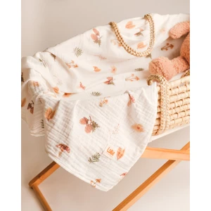 Organik Müslin Bebek & Çocuk Örtü 100 x 100 cm - Boho Rainbow