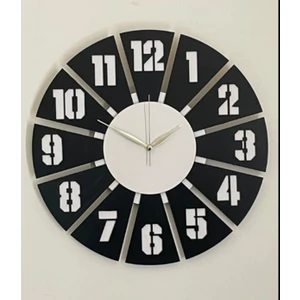 Ümra Lazer Ahşap Dekoratif Hasır Detaylı Duvar Saati 40X40 cm Sessiz Akar Mekanizma