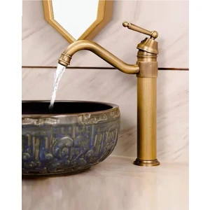 Rena Design Rustik Antik Lavabo Bataryası Banyo Çanak Musluğu Eskitme Osmanlı Lavabo Armatür Otantik Bakır