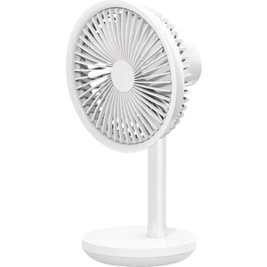Vh Vantilatör USB Şarj Masaüstü Şarjlı Otomatik Döner Başlıklı Vantilatör Elektrik Fan Beyaz