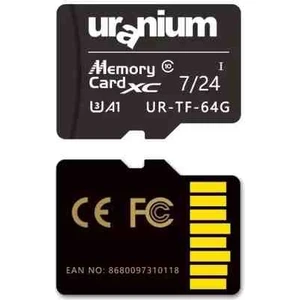 64 GB Uranıum UR-TF-64G Mıcro Sd Card 7/24 Surveıllance 60/30MBS Hafıza Kartı (3 Yıl Garanti)