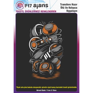 F17 Ajans Ütü ile Yapışan Tekstil Dtf Transfer Baskı