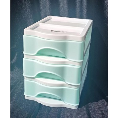abnturk 3 Çekmeceli Beyaz Mini Komidin 21X15 H:20 Plastik Fiyatı