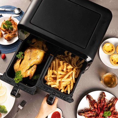 Uniwho D8 Dokunmatik Ekran (4+4) 8lt Çift Hazneli Airfryer Fiyatı