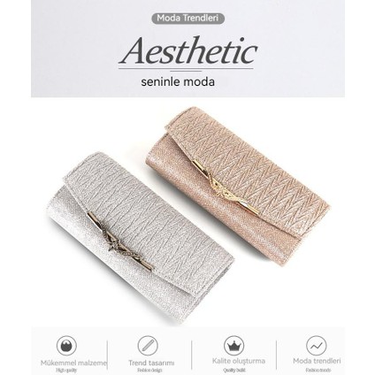 Moda Pileli Kadın Messenger Çanta Parti Omuz Çantası (Yurt Dışından) fırsatları