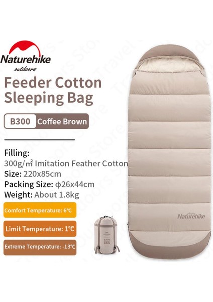 Feeder B300 Cotton Uyku Tulumu -13°c Moss Green-Right