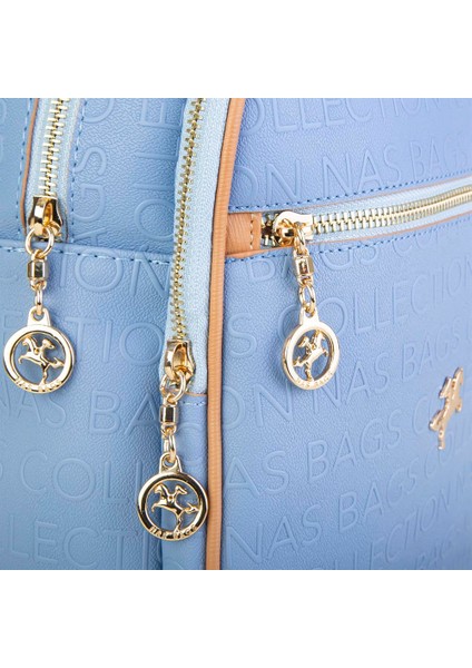 Kadın Sırt Çantası Mavi Camel Gofraj indirimleri