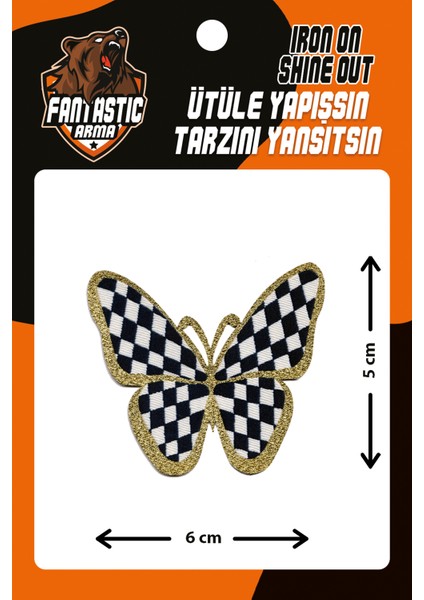 Ütü Ile Yapışan Dokuma Arma, Ev Tekstili, Kelebek Modeli