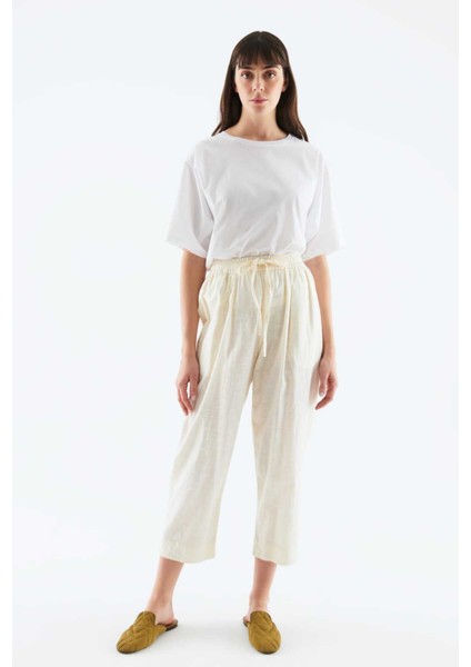 Belden Bağlamalı Kadın Pantolon Standart Renk Y2269137_089