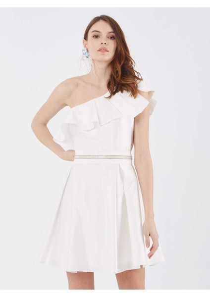 Tek Omuz Kemerli Nikah Elbisesi Kemik Y1811135_019 fiyatları