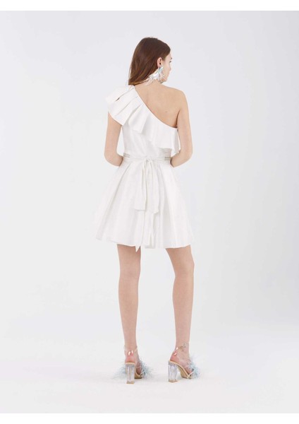 Tek Omuz Kemerli Nikah Elbisesi Kemik Y1811135_019 modelleri