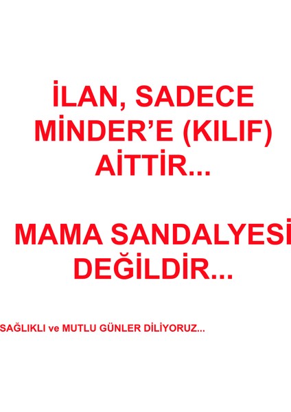 Leke Tutmaz Organik Mama Sandalyesi Minderi & Kılıfı Md