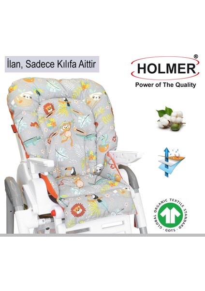 Leke Tutmaz Organik Mama Sandalyesi Minderi & Kılıfı Max-T