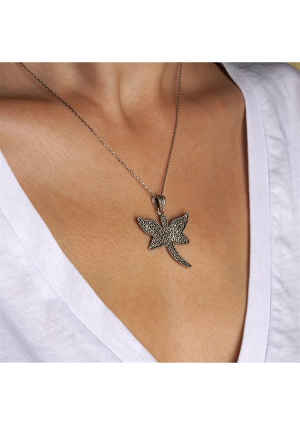 Telkari Işlemeli Yusufçuk Formlu Gümüş Kadın Kolye fiyatları