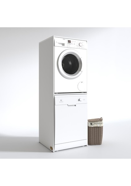 Kenzlife çamaşır-bulaşık makinesi dolabı katinkamdf byz 180*70*60 % 100 mdf full mdf banyo çift katlı kapaksız arkalıksız fiyatları
