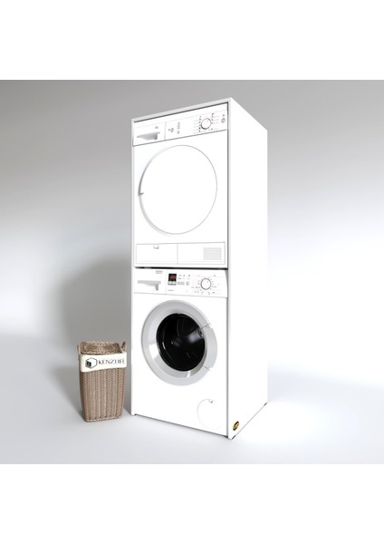 Kenzlife çamaşır-kurutma makinesi dolabı zakharmdf byz 180*70*60 % 100 mdf full mdf banyo kapaksız arkalıksız