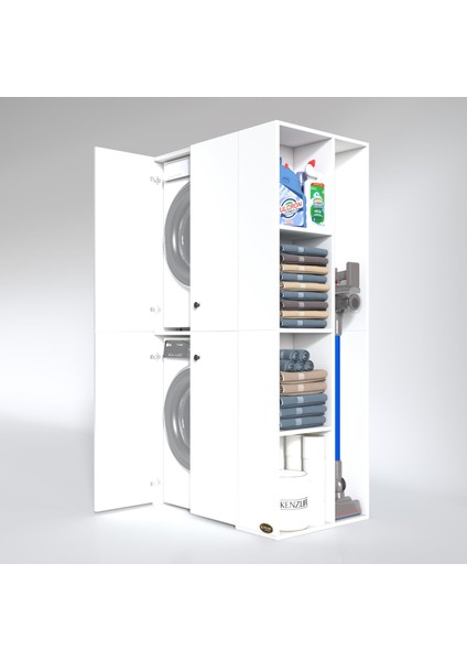 Kenzlife çamaşır-kurutma makinesi dolabı kapaklı fokamdf byz 180*090*60 % 100 mdf full mdf banyo arkalıksız fiyatları