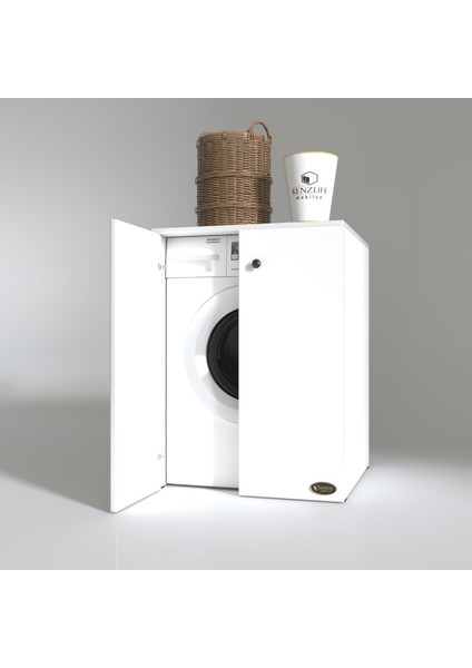 Kenzlife çamaşır makinesi dolabı kapaklı tatyanamdf byz 90*70*60 % 100 mdf full mdf banyo ofis kapaklı arkalıksız fiyatları