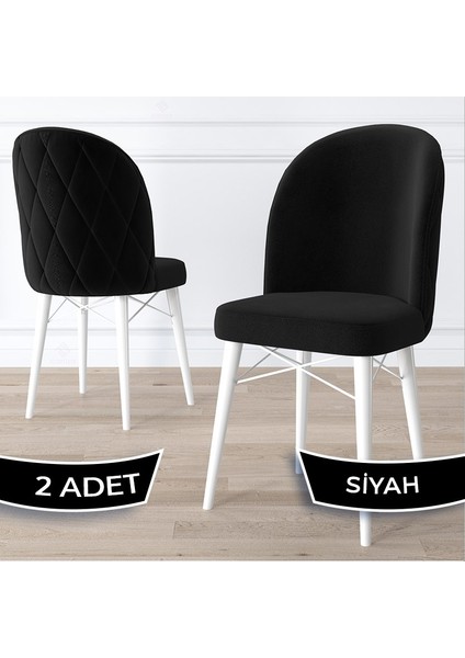 Concept Bika Serisi 2 Adet Mutfak Sandalyesi Beyaz Gürgen Ayaklı 1. Sınıf Babyface Kumaş