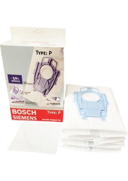 1.kalite Bosch Typ P 5 Katlı Kutulu Bez Toz Torbası 12 Adet