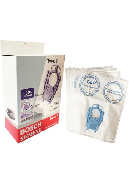 1.kalite Bosch Typ P 5 Katlı Kutulu Bez Toz Torbası 12 Adet