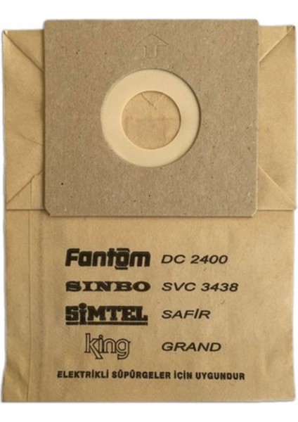 1. Kalite Fantom Carbon Black Cb 2000 3 Katlı Kağıt Toz Torbası 30 Adet