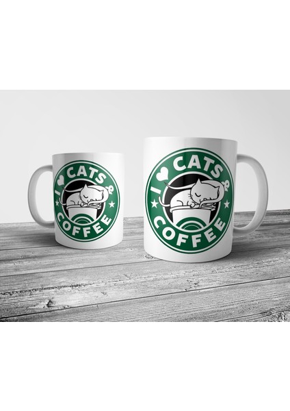 Kedi ve Kahve Starbucks Cats And Coffee Kupa Bardak Model 1 fiyatları