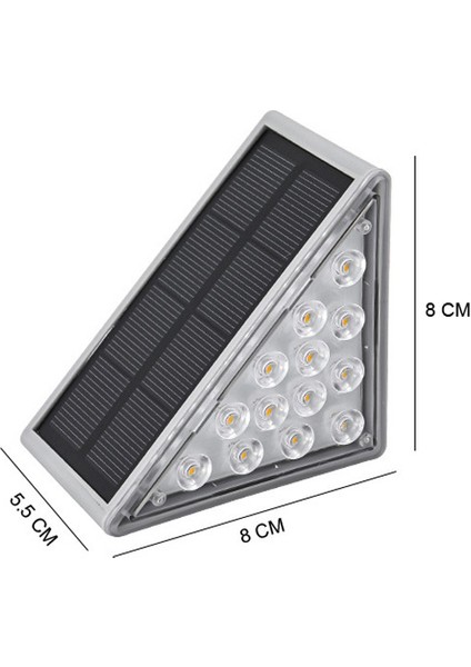 Iki Solar Adım Lambası Açık Su Geçirmez Bahçe Işıkları Villa Bahçe Ev Dekorasyon Işıkları (Yurt Dışından)