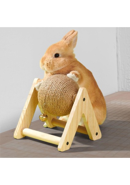 Yavru Kediler Tavşanlar Için Balo Ahşap Desteği ile Bunny Scratcher Chinchilla (Yurt Dışından)