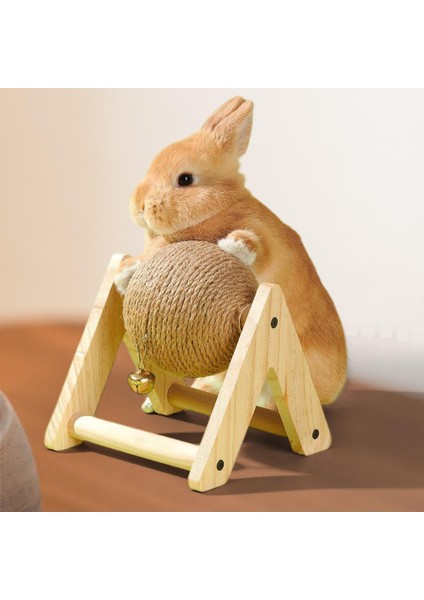 Yavru Kediler Tavşanlar Için Balo Ahşap Desteği ile Bunny Scratcher Chinchilla (Yurt Dışından) modelleri