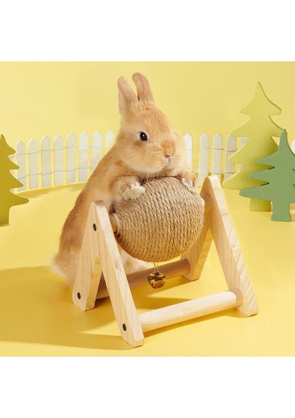 Yavru Kediler Tavşanlar Için Balo Ahşap Desteği ile Bunny Scratcher Chinchilla (Yurt Dışından) indirimleri