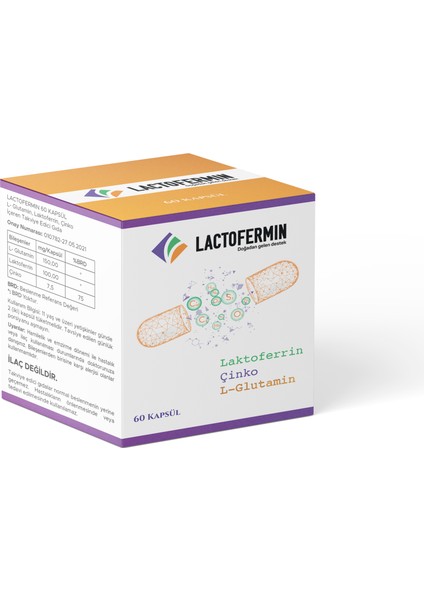 Lactofermin Laktoferrin - Glutamin - Çinko 60 Kapsül