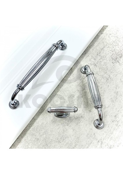 Kardelen Kulp Lüks Country Mutfak Mobilya Dolap Çekmece Kulpu Krom 96 mm indirimleri