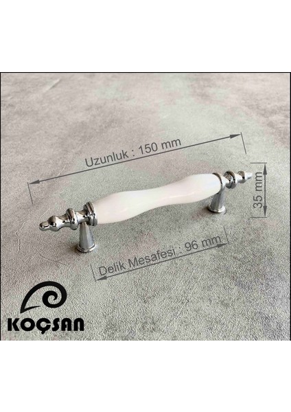 Asos Kulp Lüks Country Mutfak Mobilya Dolap Çekmece Kulpu Krom 96 mm fiyatları