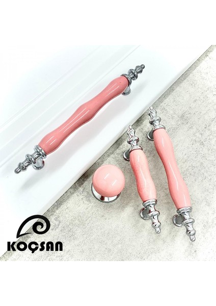 Asos Kulp Lüks Country Mutfak Mobilya Dolap Çekmece Kulpu Pembe 96 mm indirimleri