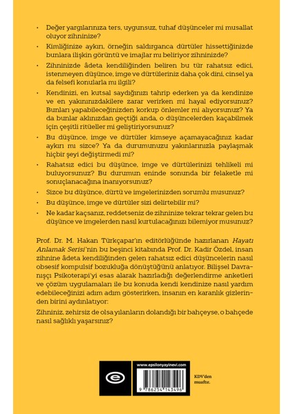 Bu Takıntılı Düşüncelerle Ne Yapacağım ? - Prof. Dr. Kadir Özdel fiyatları