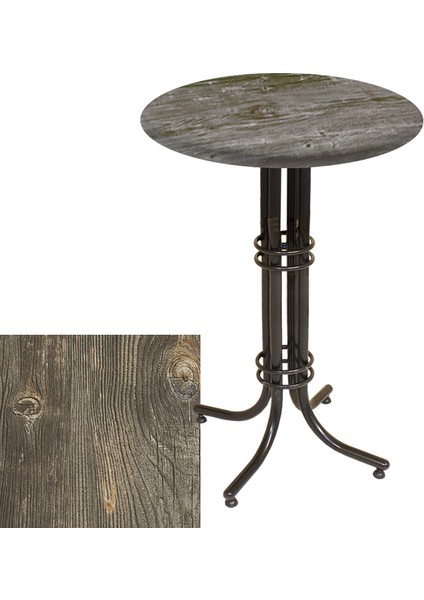 Bistro Masa (Buket Werzalit Yuvarlak 60CM) - Old Pine