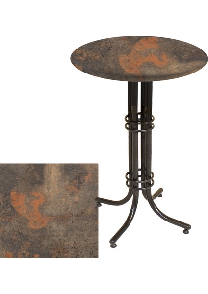 Bistro Masa (Buket Werzalit Yuvarlak 70CM) - Metalic Oxid 1