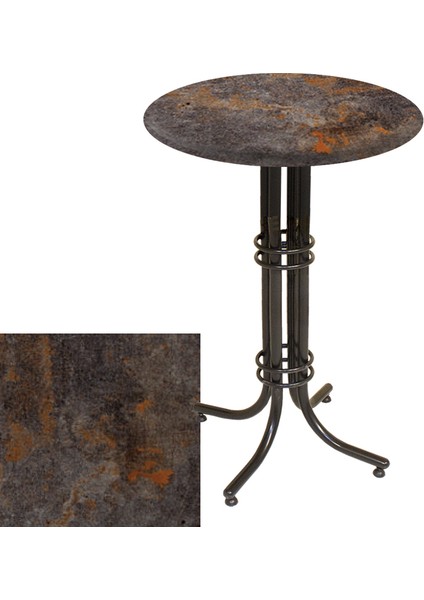 Bistro Masa (Buket Werzalit Yuvarlak 70CM) - Metalic Oxid 3