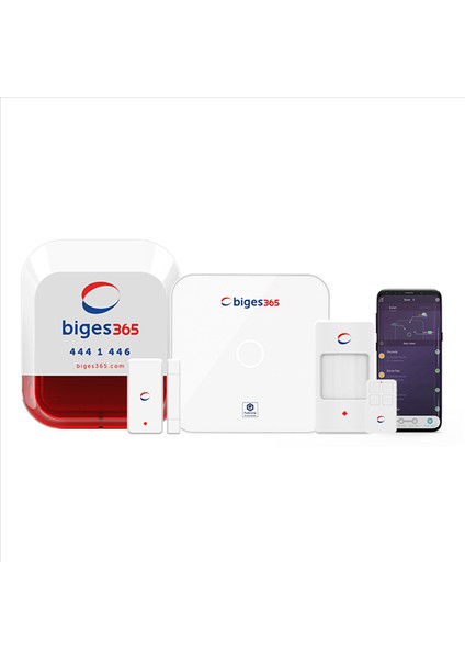 BIGES365 BGS365-BK-N-W-HYBRONE Iot Smart Network Alarm Kit (Hybrone) + BGS365-WOSR